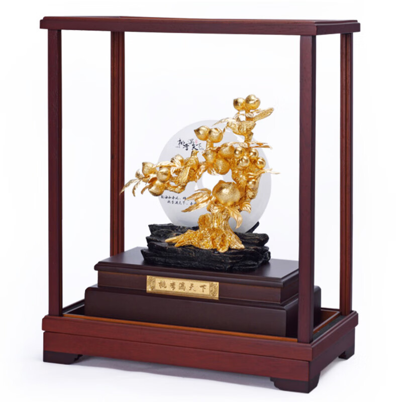 NWTB金箔桃李满天下摆件教师节礼物谢师礼送老师导师退休纪念校庆礼品 桃李满天下