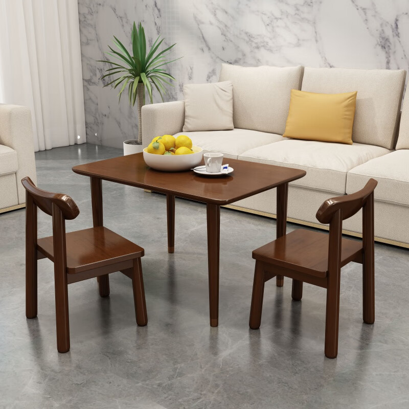 欧思林实木小方桌学习桌家用小茶桌边几宝宝小饭桌椅实木小椅子小凳子