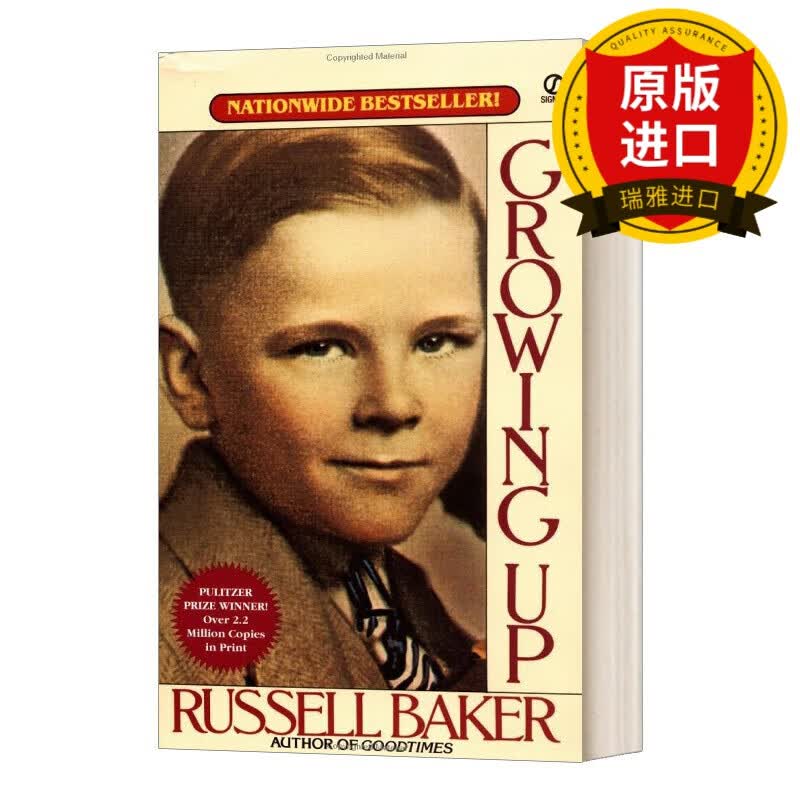 英文原版 成长 拉塞尔贝克童年自传 Growing Up 英文版 Russell Baker 进口英语原版书籍