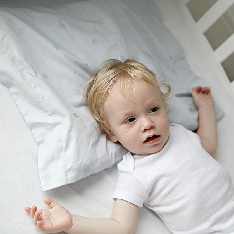 FOSSFLAKES 婴儿枕套 丹麦进口 棉 婴儿/儿童枕套 单只装40*45cm蓝色
