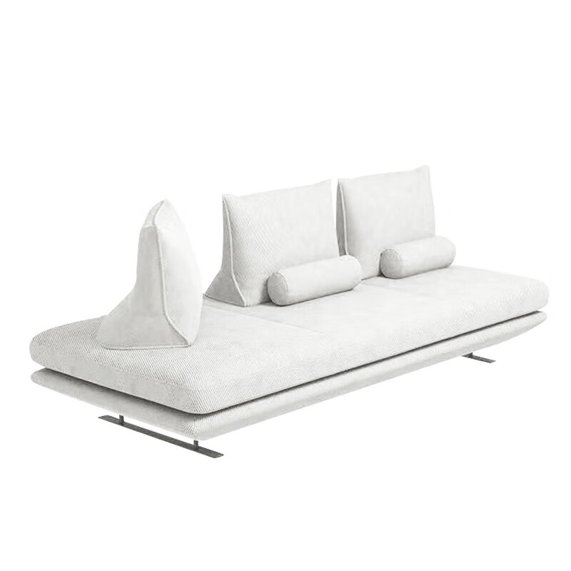 缦宛木写意空间普拉多prado北欧极简棉麻靠背可移动沙发双面坐沙发床