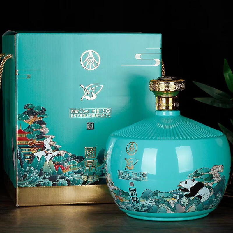 五粮液(wuliangye)宜宾五粮液生态酿酒公司出品 国鼎金荷熊猫绿豆酒