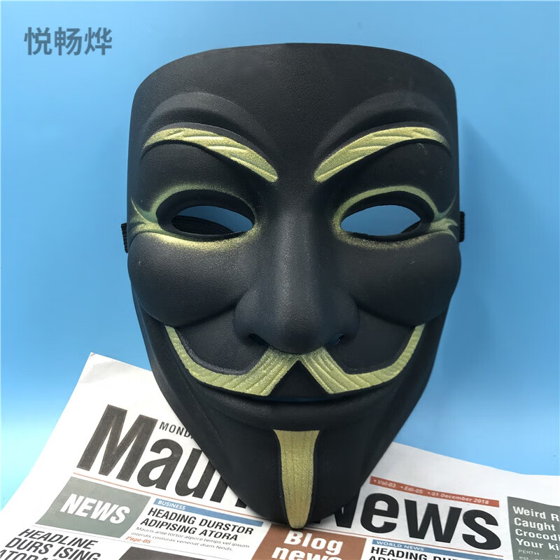 面具v字仇杀队面具全脸男生假面抖音同款万圣节cos人脸恐怖白色面具酷