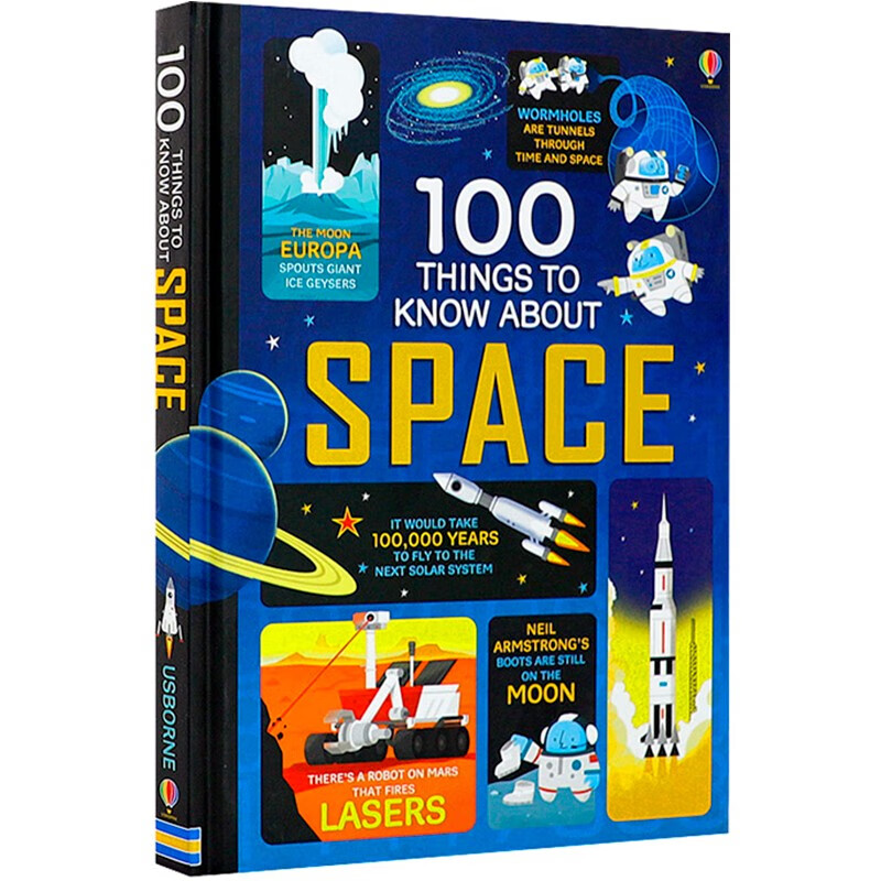 英文原版 100 things to know about Space 100 things to know about Space Usborne大发现系列 精装 青少年科普百科知识 绿山墙图书