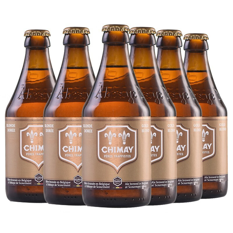 Chimay 智美比利时进口 修道院精酿啤酒 高度啤酒 智美金帽6瓶