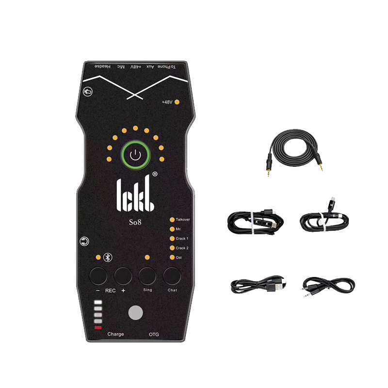 Ickb so8第五代标配声卡套装手机电脑抖音主播唱歌k歌录音直播设备全套电容麦克风快手全民神器话筒
