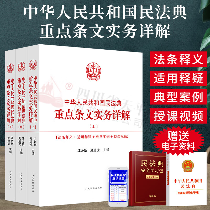 中华人民共和国民法典重点条文实务详解 （上中下册）【法条释义+适用释疑+典型案例+授课视频】