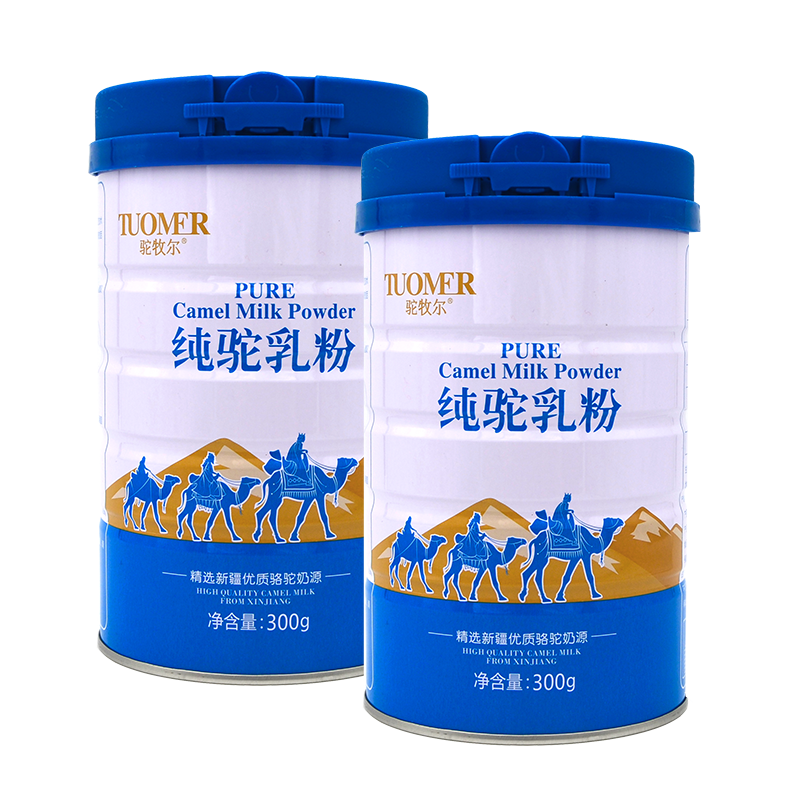 驼牧尔 新疆正宗纯骆驼奶粉中老年高钙奶粉青少年孕妇成人99.99%驼乳粉 新疆纯驼奶1罐装【拍数量2发3】