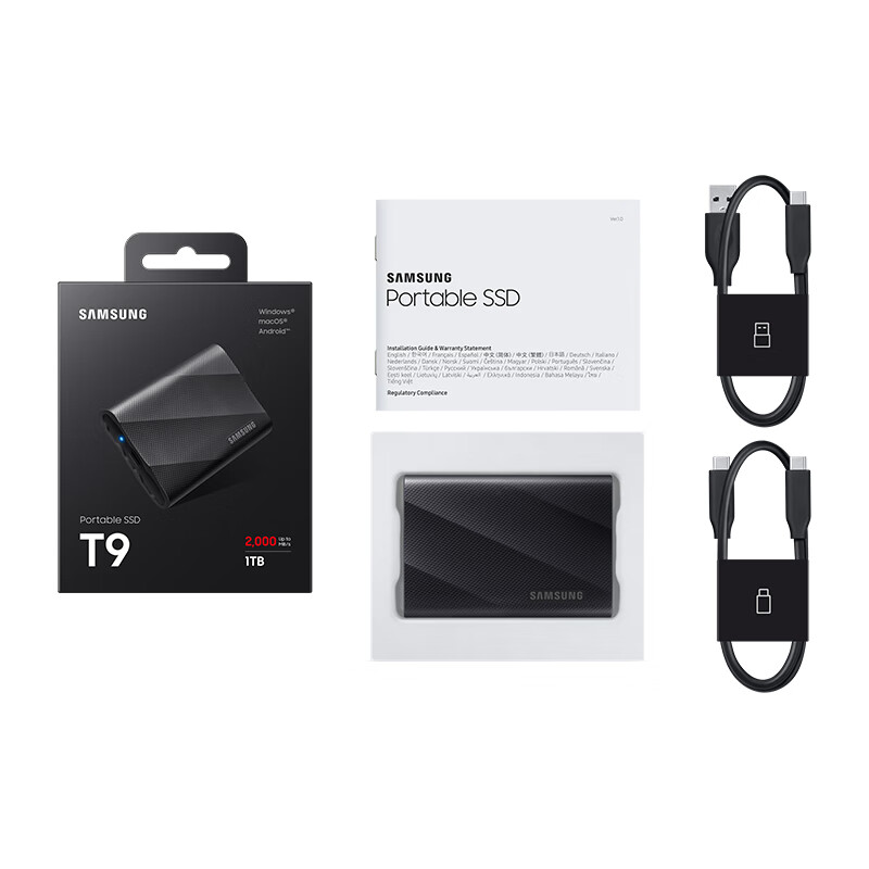 ǣSAMSUNG1TB Type-c USB 3.2 ƶ̬Ӳ̣PSSDT9 Ӱ NVMe2000MB/s ֱֻʼǱ 