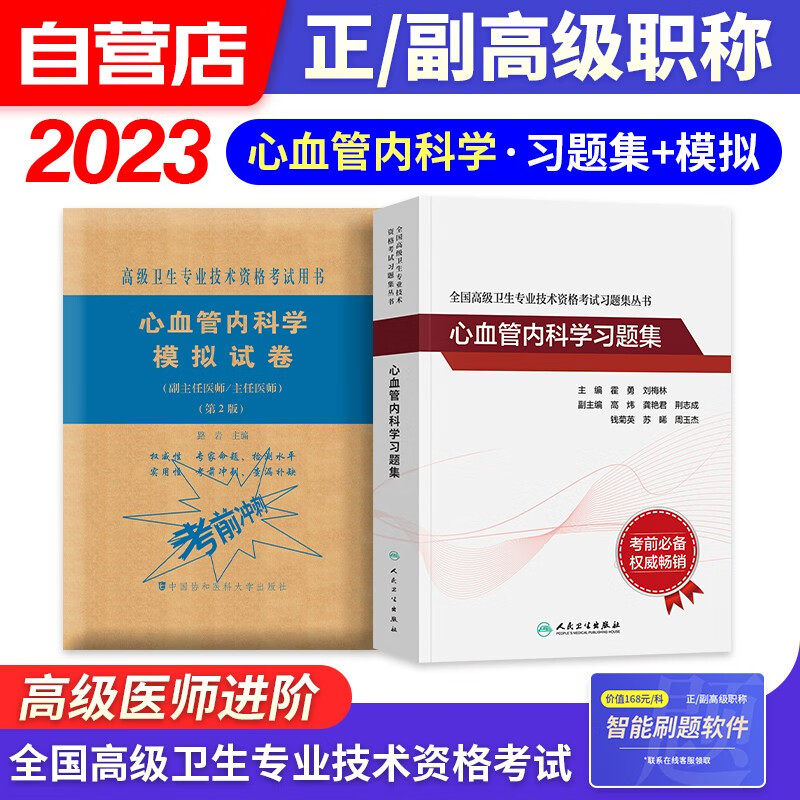 备考2024 心血管内科学副高职称考试人卫版 副主任副高级医师职称考试用书人卫版章节习题集练习题库+模拟试卷 2本 全国高级卫生专业技术资格考试 人民卫生出版社 可搭历年真题