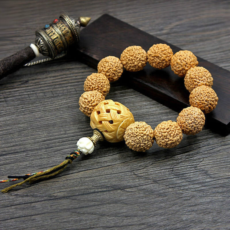 男士霸气文玩佛珠生日礼物 (收藏级)佛螺菩提 16mm