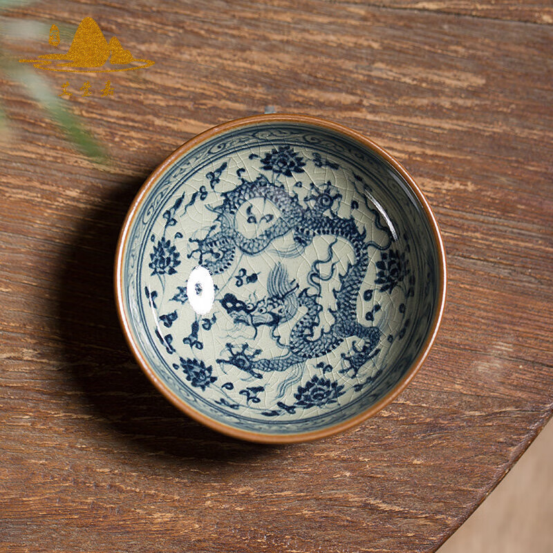 天然石ターコイズ 美濃焼 繁陶窯 嵯峨野刺身揃 煮物鉢 小皿 絵変り 箱