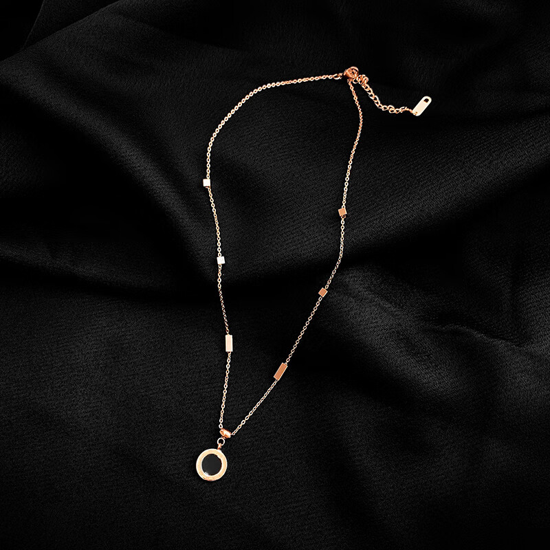 罗马数字项链女潮网红百搭气质字母锁骨链冷淡简约风吊坠 罗马数字