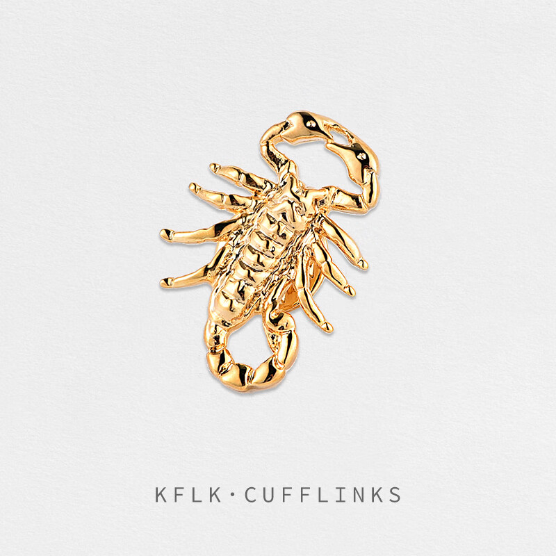 领针扣领扣领角扣西装服饰配件男士胸章金色胸扣 xz-f866 蝎子金色