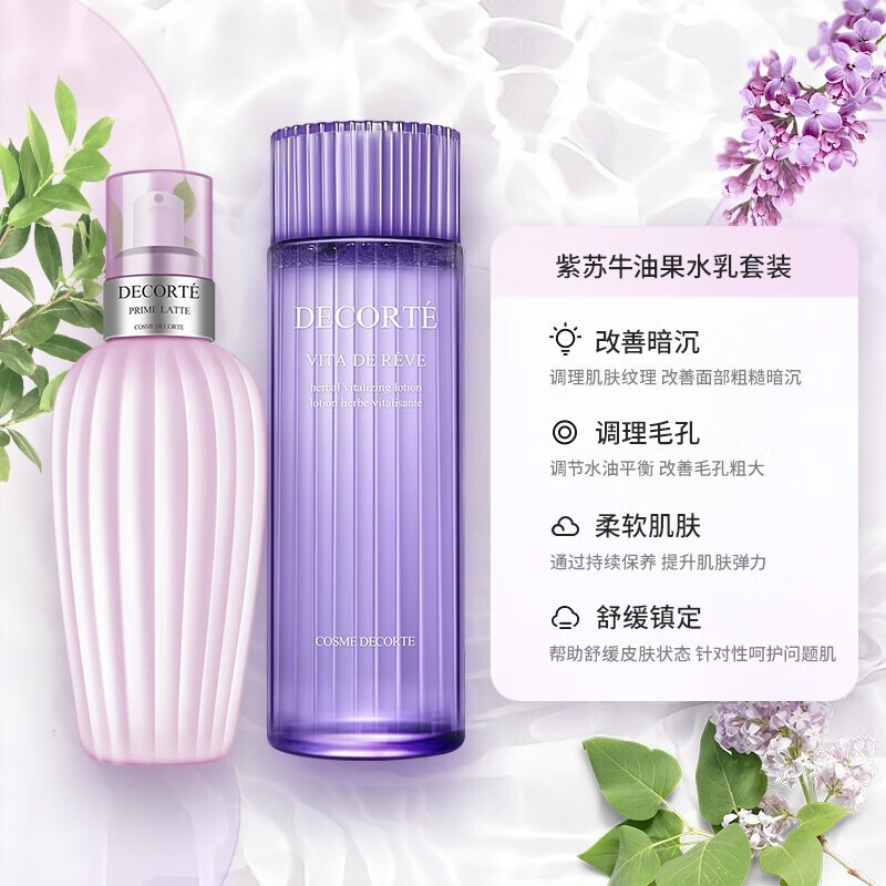 chongsukei 水乳护肤套装牛油果乳液150ml+紫苏精华水150ml先乳后水平衡水油护肤套装 套装紫苏水+牛油果(各150ml)