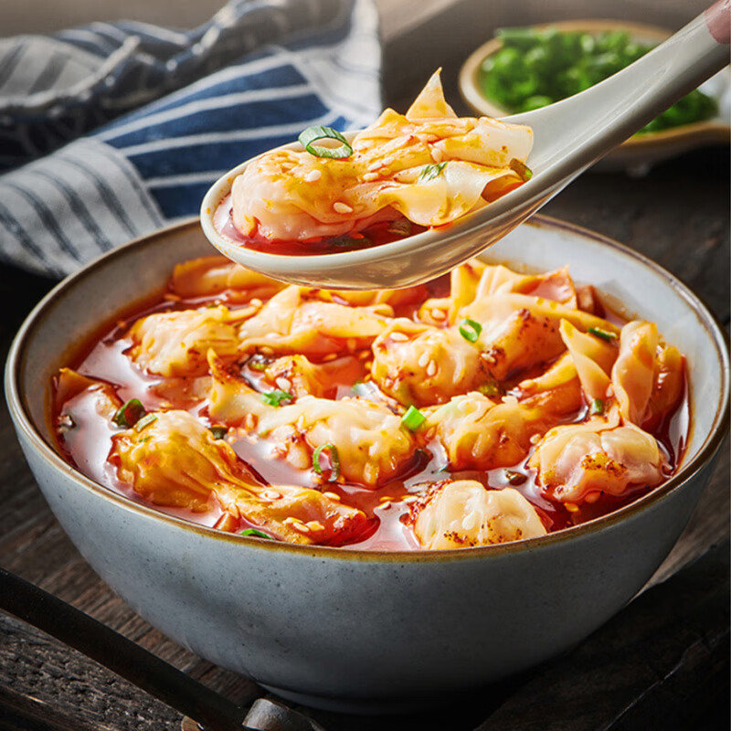 开小灶馄饨整箱6碗装红油抄手鸡汤小混沌汤水饺方便速食早餐 鸡汤小