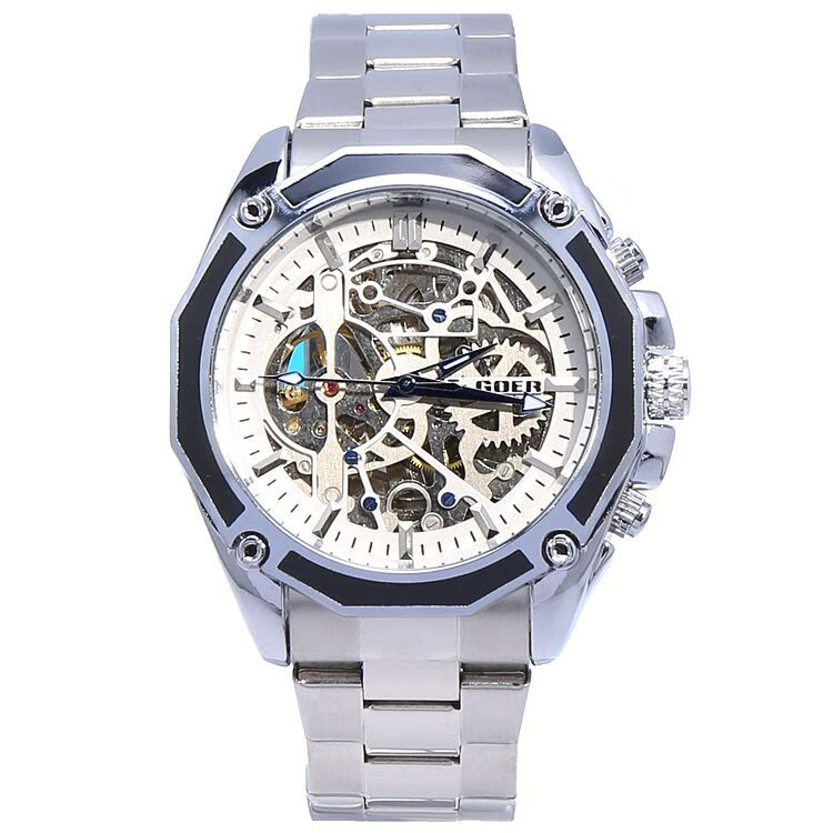 纯灿华强北机械表 华强北新款手表炫酷潮流镂空男手表个性明星款全自