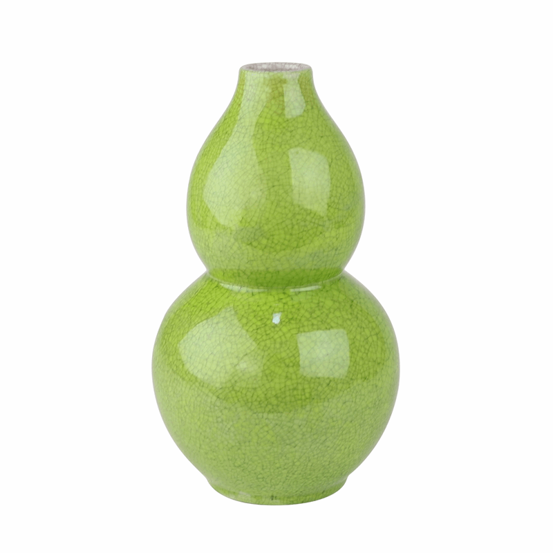 荣窑坊(rong yao fang)景德镇陶瓷颜色釉绿釉葫芦瓶赏瓶装饰花瓶中式