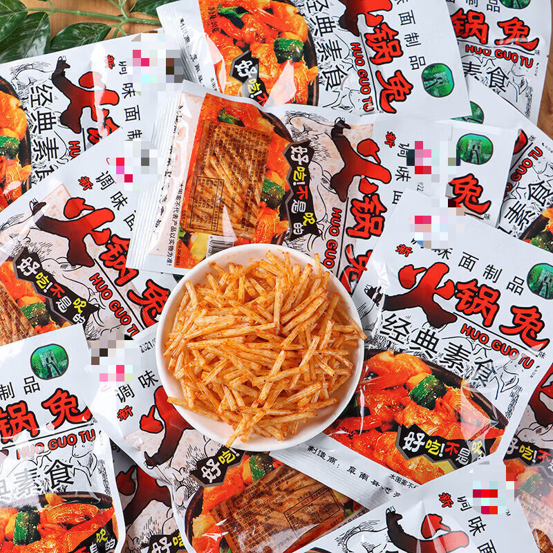 嘉尚酷火锅兔辣条20g/袋 8090后校园5毛钱面筋辣丝干棍辣棒麻辣小吃