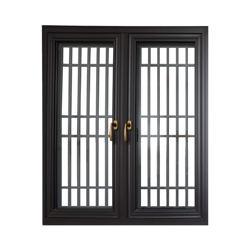 润华年中式仿古断桥铝门窗铝合金窗封阳台隔花格音窗户非实木 65系列