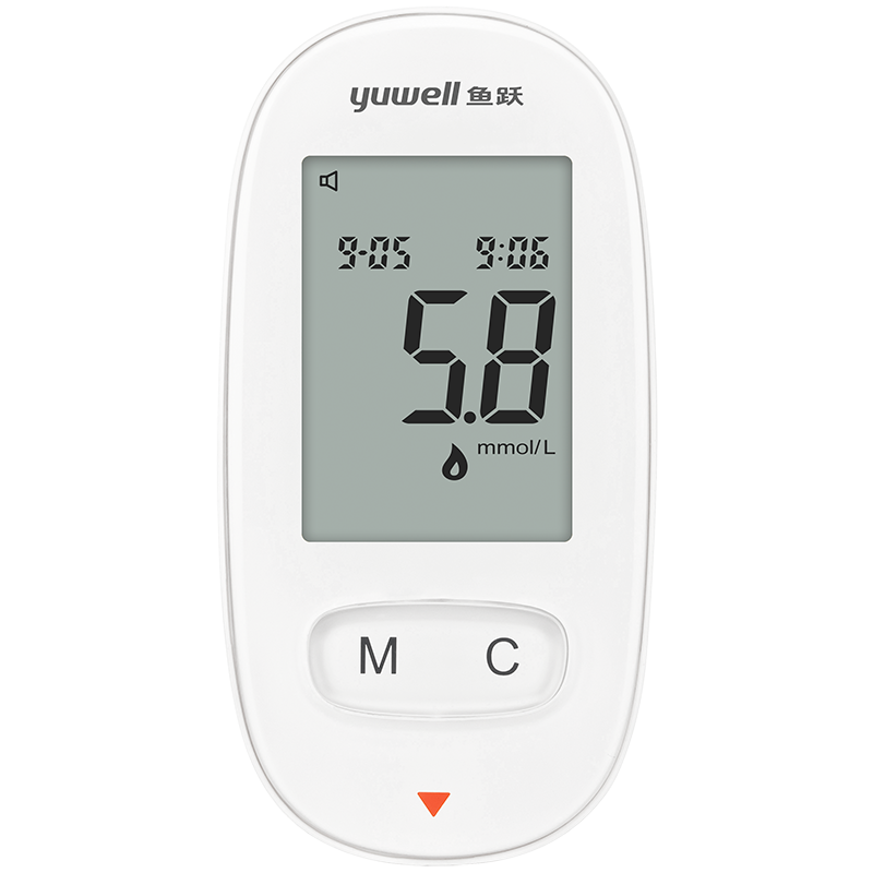yuwell 鱼跃 血糖仪580 家用医用款 语音免调码低痛采血 糖尿病血糖测试仪