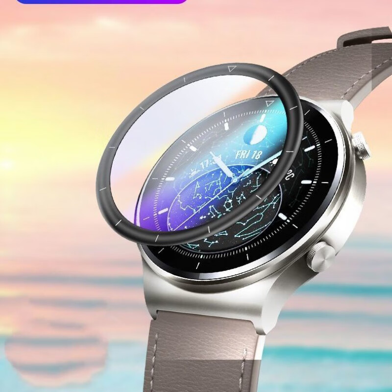 飞膜宝华为gt2pro手表膜全屏覆盖watchgt2钢化膜46mm全包gt2e表盘