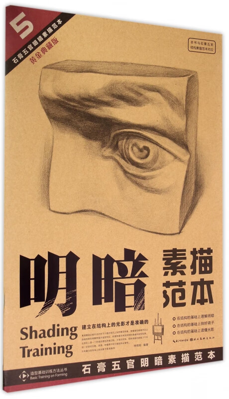 石膏五官明暗素描范本(黄金典藏版)/造型基础训练方法丛书