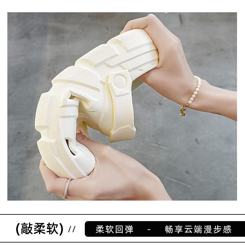 QYCKABY洞洞鞋男士夏季EVA家居户外两穿透气卡通厚底浴室防滑半凉拖鞋女 哈士奇【黑色】 42-43 适合41-42
