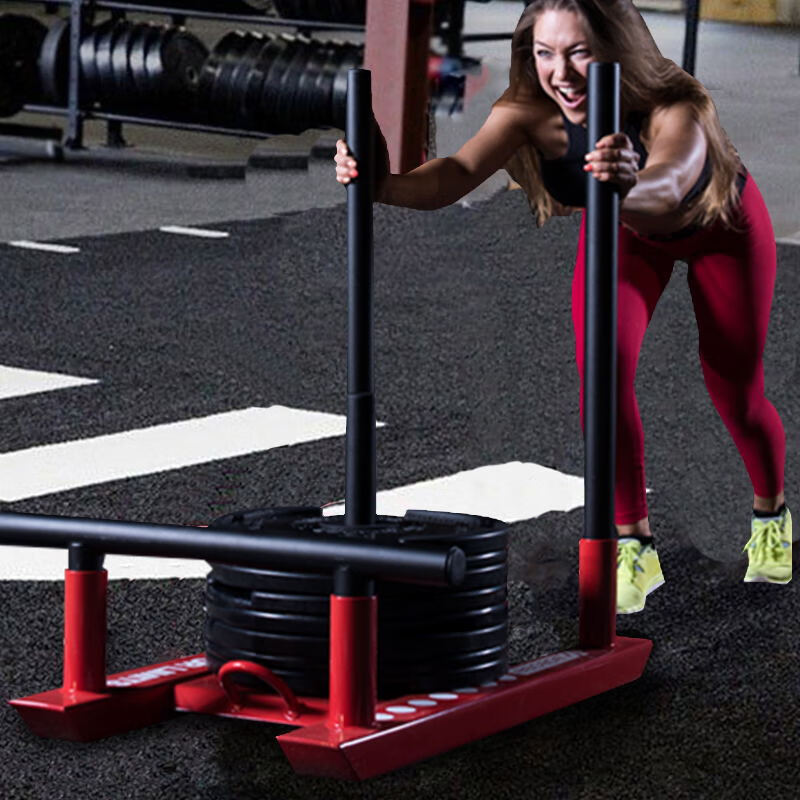 健身雪橇车户外能量车阻力爆发力训练推车拉车负重健身房私教雪橇