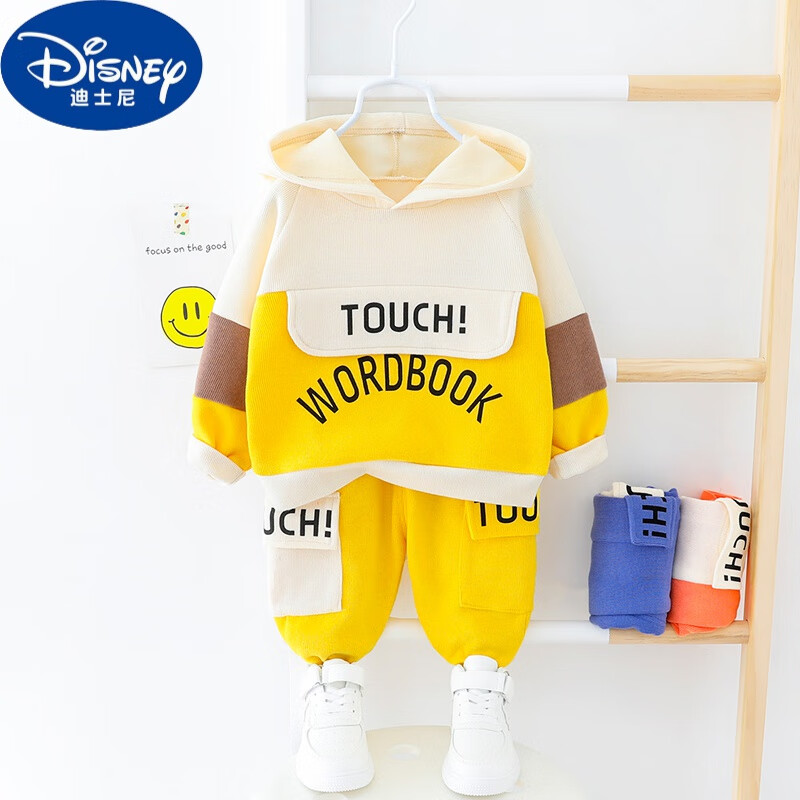 迪士尼婴儿衣服1一3岁半男宝宝春装套装洋气2帅小男孩4小童男童两件套