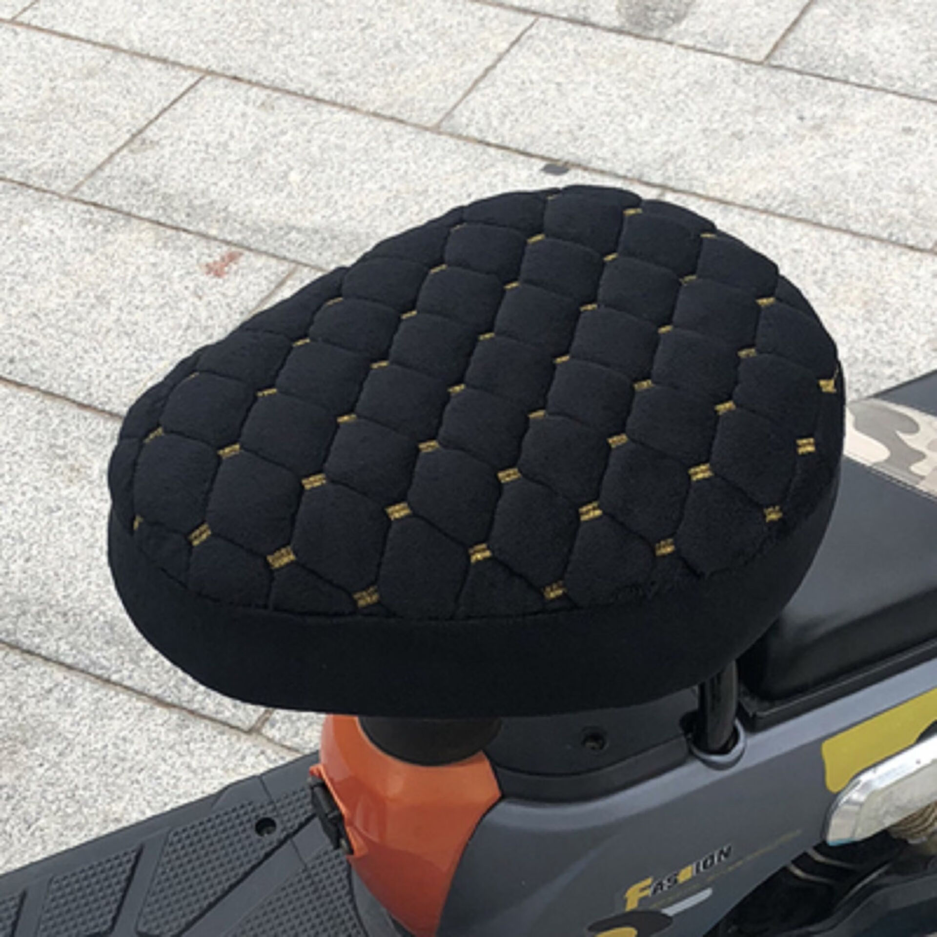 柔软保暖咖啡色加厚圆头座套车座套坐垫