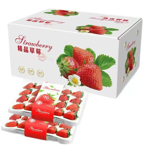 兰怜大凉山奶油草莓 不支持多地址下单 顺丰快递 红颜99草莓新鲜水果 当季奶油草莓 4盒装（单盒15粒 单盒300g）