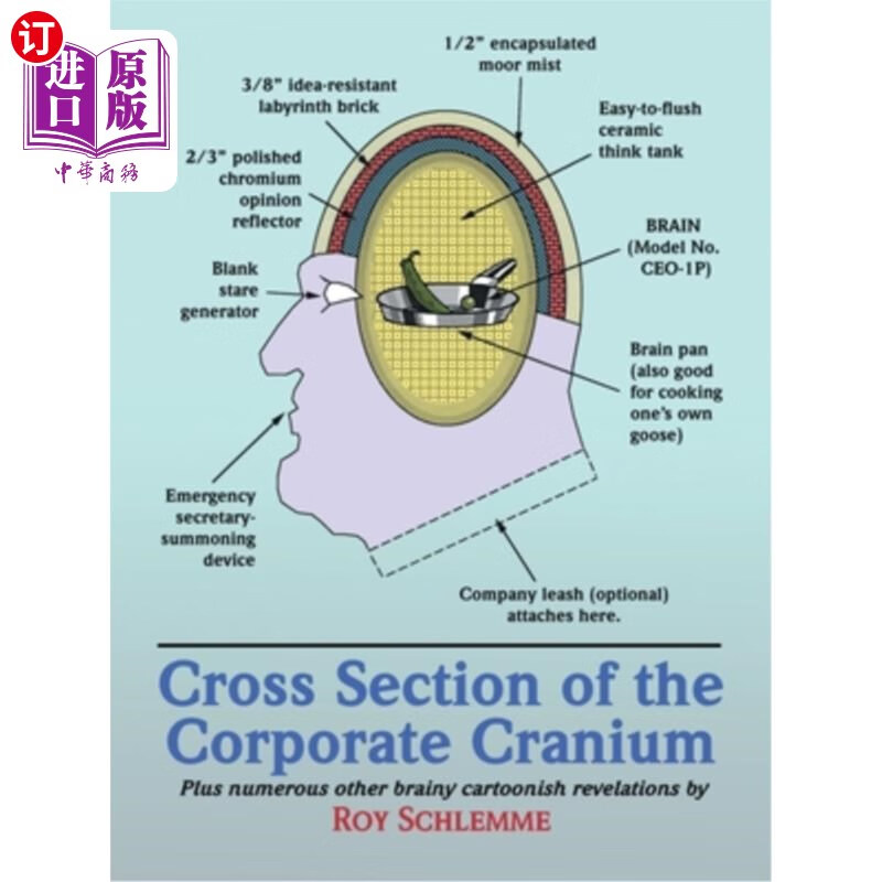 海外直订cross section of the corporate cranium 公司头盖骨的横