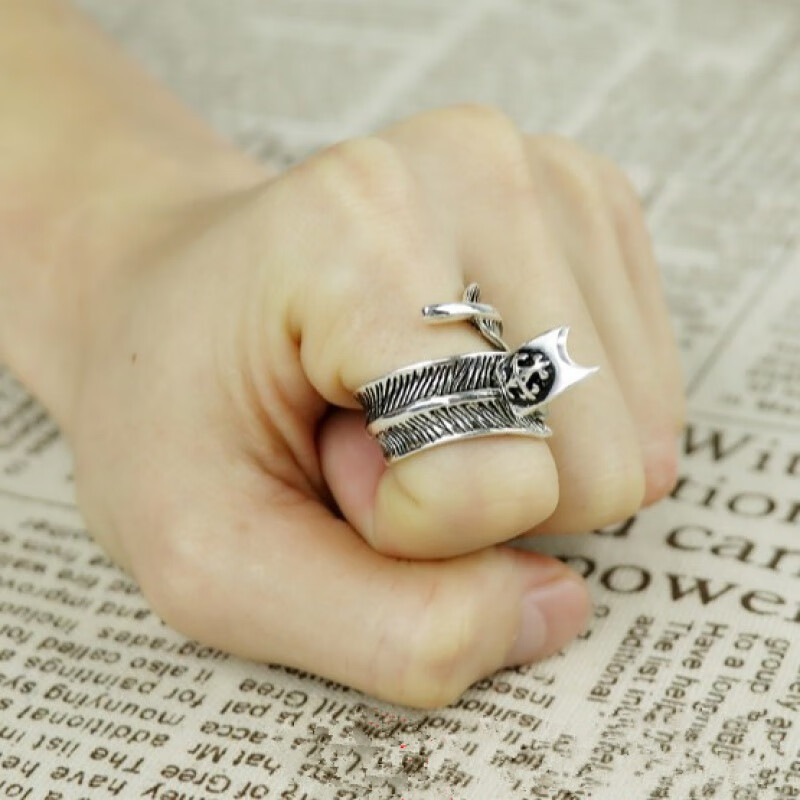 荏苒光阴喆湘全新升级防身戒指纯银暗器带刀防狼女指尖刃情侣学生 女