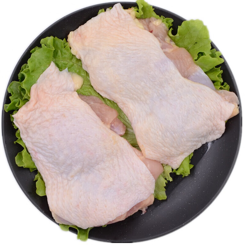 皓谦去骨带皮鸡腿肉腿肉毛毛肉汉堡肉鸡腿无骨商用鸡排 5斤