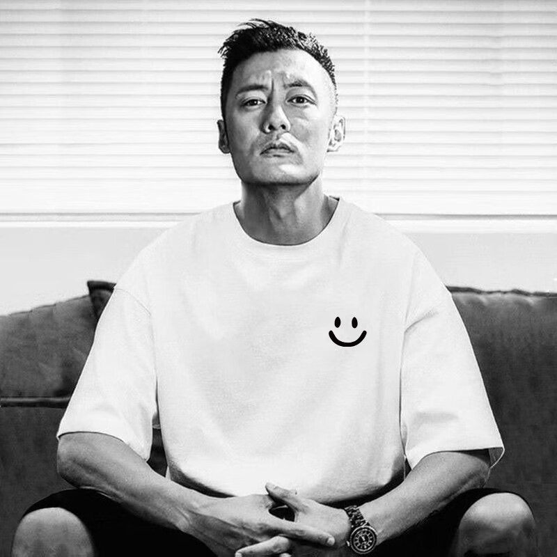 幕后英雄短袖t恤男纯棉夏季宽松潮牌潮流港风男生国潮半袖上衣体恤