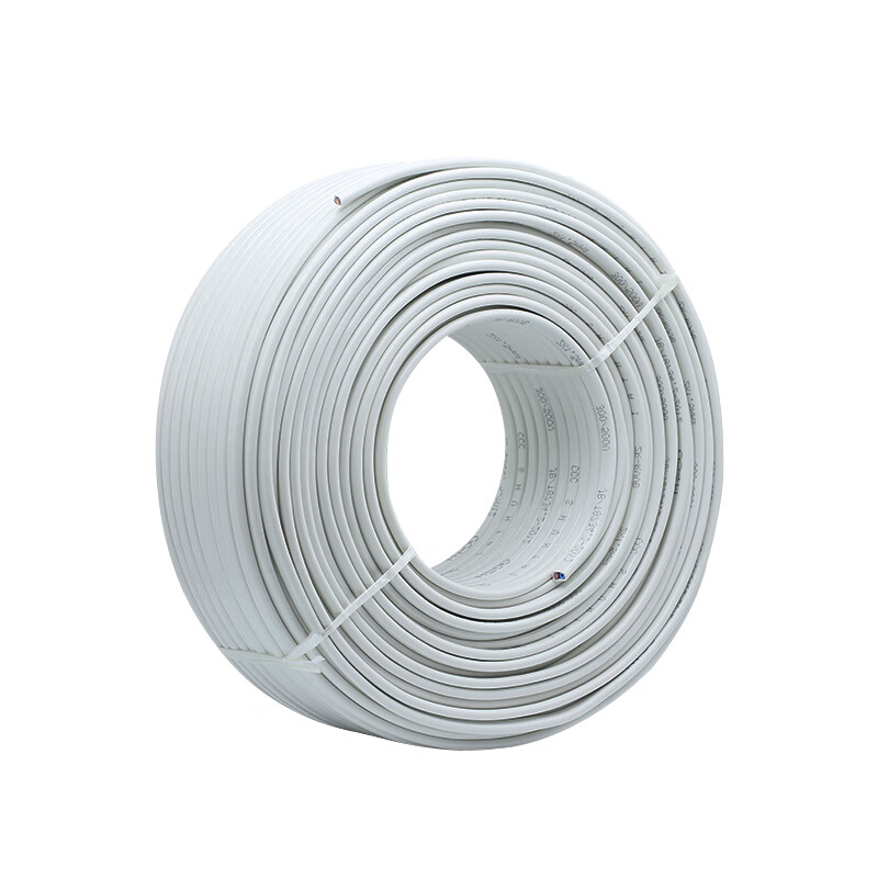 渤通缆rvvb 铜芯白色护套线电缆线2芯电线0.5/0.75/1/1.5/2.