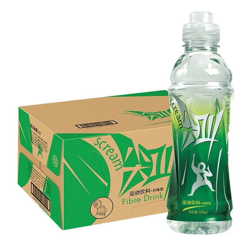 农夫山泉 尖叫运动饮料 纤维多肽白桃味青芒味550ml*15瓶 整箱装 纤维