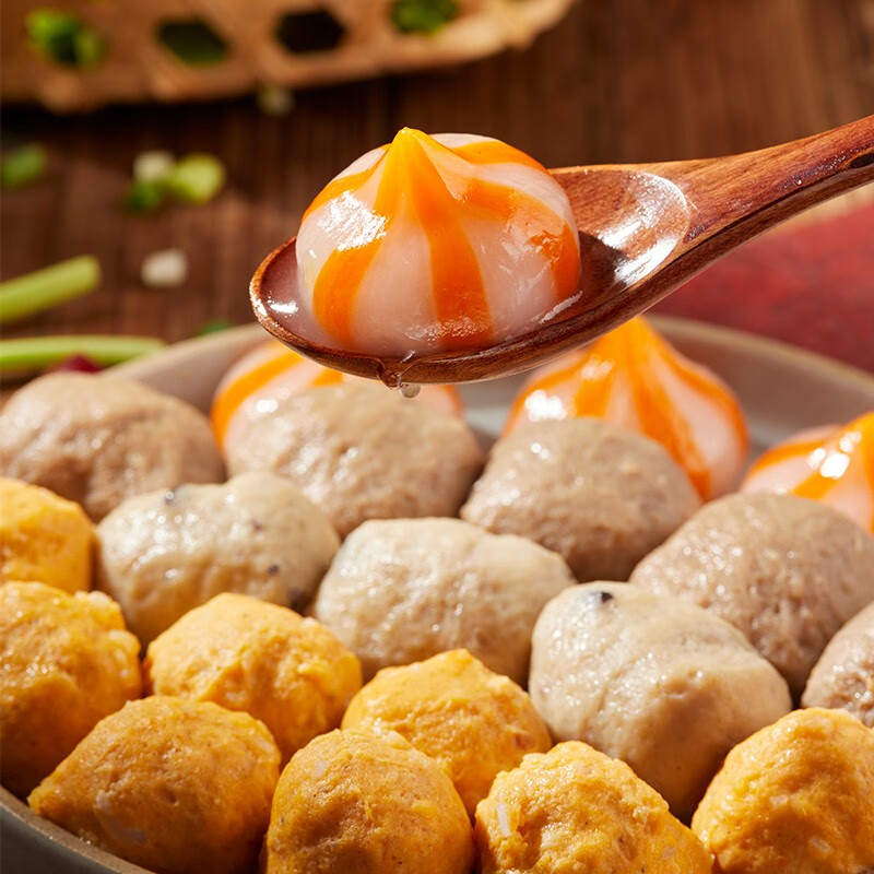 兴威(xingwei)什锦火锅丸子肉糜风味 500g 锦味实惠系列 撒尿肉丸香菇