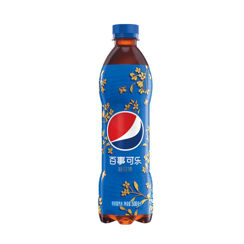 百事可乐 Pepsi 太汽系列 桂花口味 汽水 碳酸饮料整箱 500ml*12瓶 百事出品 33.21元