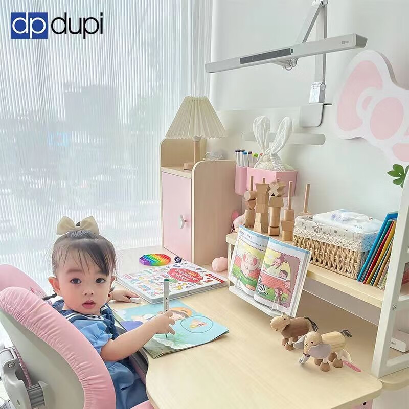 dpdupi德普护眼灯可夹式国AA级智能学生阅读学习机屏幕全光谱台灯护视力 双杆60CM 学习桌Pro 螺母前置款