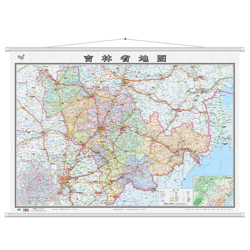 山西省地图挂图（1.2米*1.4米 竖版 无拼缝挂图） 吉林 1.1米*0.8米