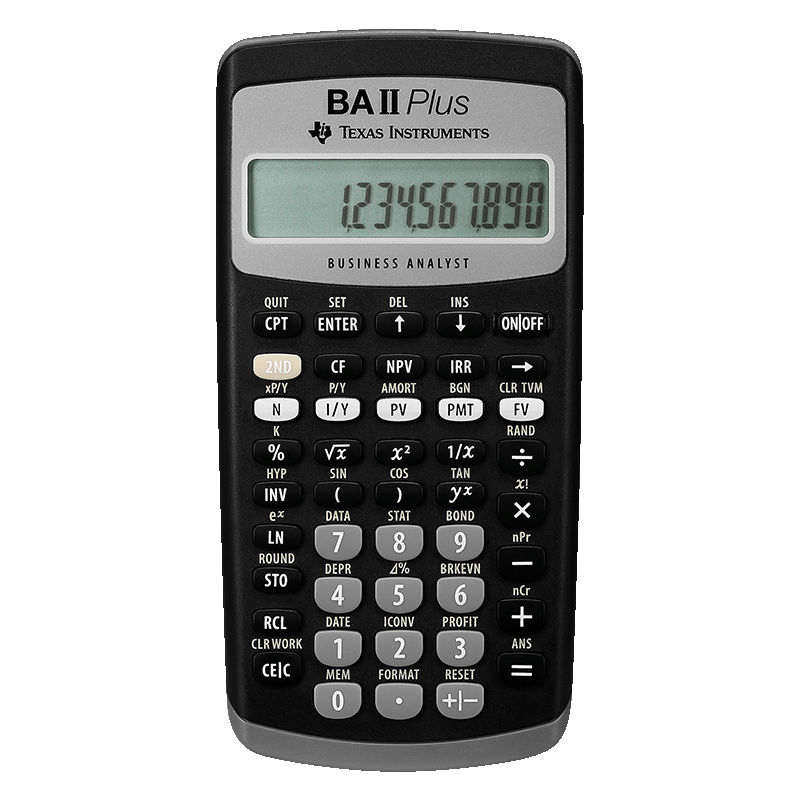 Texas Instruments 德州仪器 BA II PLUS 函数金融计算器 黑色