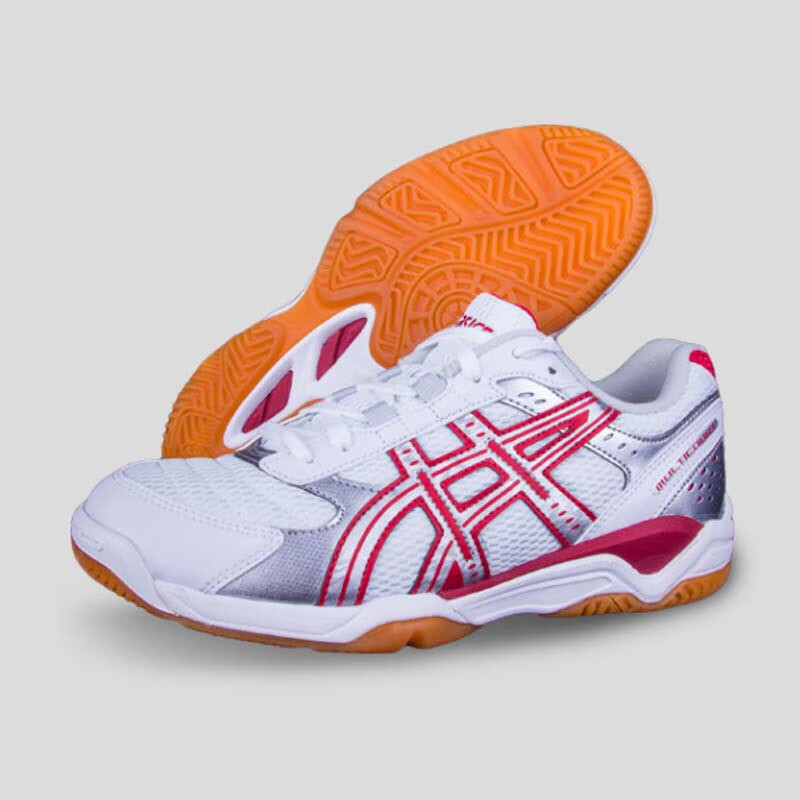 asics 亚瑟士乒乓球鞋b000d运动鞋防滑透气男鞋女鞋 b00d白红色 39.