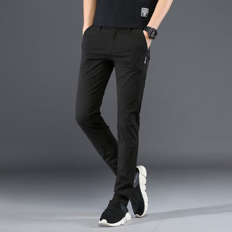 舒晋秋季新款长裤子男修身弹力百搭男士休闲裤年春秋款运动休闲裤