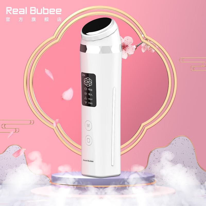 Real Bubee超声波导入仪家用脸部深层清洁洗脸按摩毛孔清洁面部电动洁面神器提拉紧致 送女友礼物 超声波导入仪