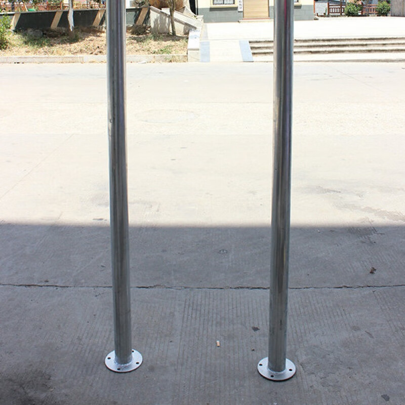 镀锌立杆 警示柱 反光镜立杆 转弯镜 钢杆爆闪灯 立杆子支架 圆底座60