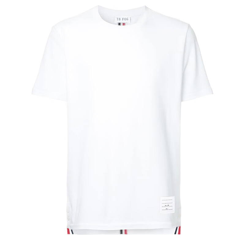 阿布利汤姆布朗经典tb背后织带纯色百搭纯棉夏季圆领短袖t恤休闲潮流