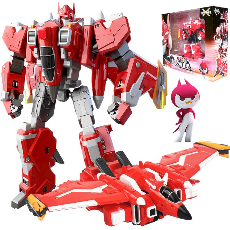 展高(jumpgo)迷你特工队玩具x机甲超级恐龙兽王威力量变形合体男儿童