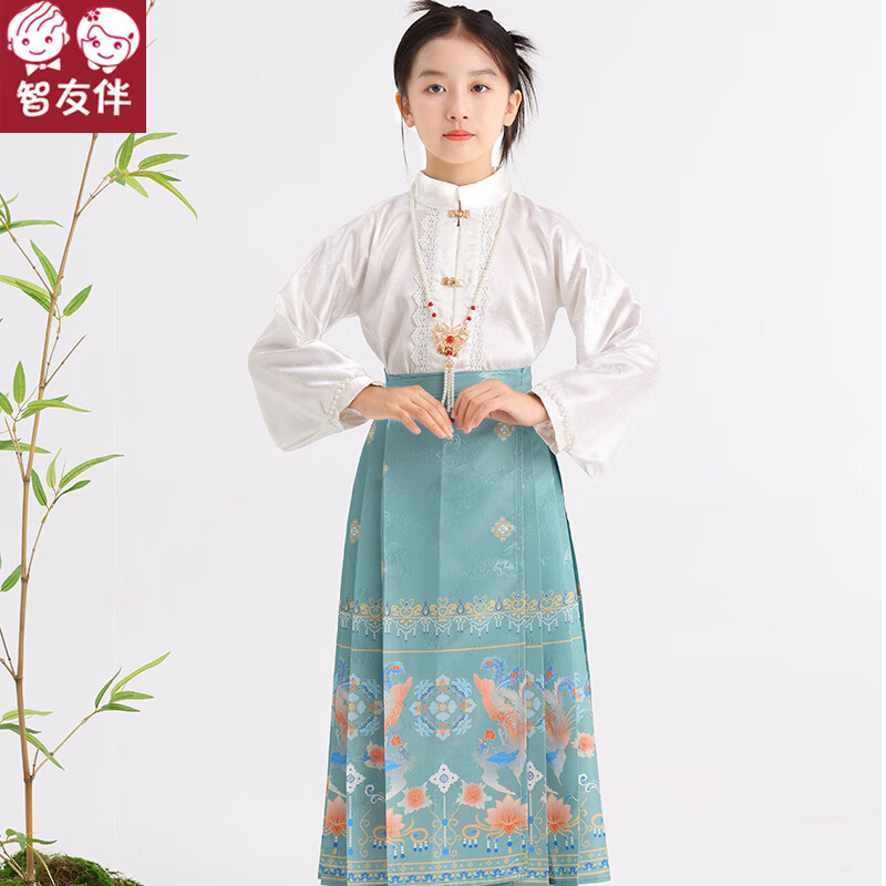 智友伴女童汉服中国风儿童马面裙套装复古唐装仙女裙古风春秋季女孩古装怎么看?